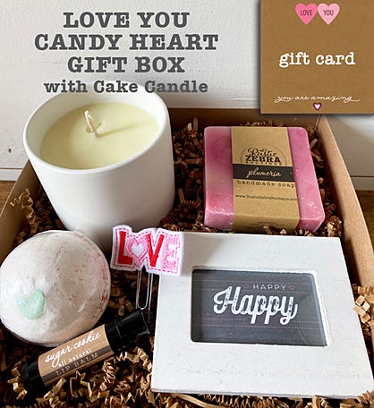 Love You Candy Heart Valentine Gift Box